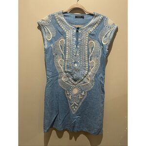 Theme embroidered dress